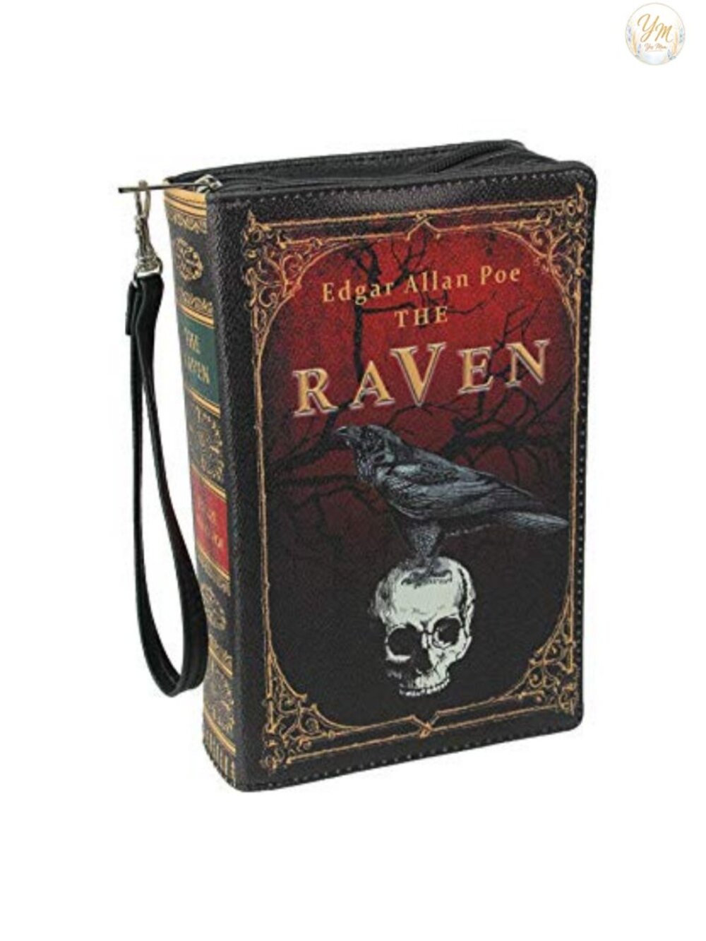 Book Crossbody Bag Black Vinyl Clutch